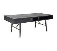 baiona wooden coffee table with 1 drawer in black oak