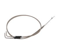 BAIONE 39" 43" 47" 51" Stainless Steel Throttle Cable Wire Kit Idle Cable Compatible with Harley Iron XL 883 1200 Dyna Softail Fat Boy Heritage Road King XL883 XL1200 Throttle Clutch Cable Wire(47")