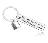 Baipilu Computer Programmer Gift Keyring Fun Gift for Science Tech Developer Computer Science Gift for Student Teacher Nerd Tech Support Keychain Gift for Friend Graduation Birthday Christmas Gifts