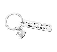 Baipilu Computer Programmer Gift Keyring Funny Keyring Gift Computer Keychain for Science Tech Developer Gifts Geek Gifts Computers Science Presnet Birthday Presents for Men