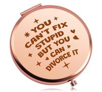 Baipilu Divorce Gifts for Women Compact Makeup Mirror Break Up Gift Inspirational Gifts for Friends Daughter Mom Encouragement Gift for Her Christmas Birthday Present Folding Makeup Mirror