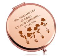 Baipilu Encouragement Gifts for Women Compact Mirror Inspirational Present for Women Friends Sister Motivational Positive Gifts for Friends Coworker Birthday Gift for Daughter Folding Makeup Mirror