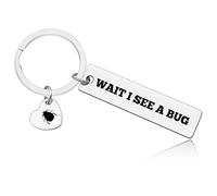 Baipilu Entomology Gift for Women Men Keyring Entomologist Funny Bug Collector Humor Gift Entomology Science Nature Lover Insect Lover Keychain Christmas Birthday Presents for Daughter Son Friend