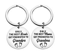 Baipilu Grandpa/Grandma to be Keyring New Grandpa/Grandma Gift Pregnancy Announcement Grandparents to Be Grandchild Announcement First Time Gift