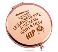 Baipilu Hip Replacement Recovery Gift Compact Mirror Get Well Soon Gifts for Women New Joint Surgery Gifts for Women After Surgery Gift for Friend Christmas Birthday Present Pocket Makeup Mirror