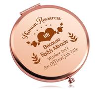 Baipilu Human Resource Gift for Women Compact Mirror HR Appreciation Gift for Manager Director Thank You Gift for Human Resources Christmas Birthday Thanksgiving Present for HR Folding Makeup Mirror