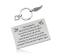 Baipilu Memorial Wallet Insert Card Gifts in Memory Husband Engraved Wallet Card Inserts Gift Sympathy Gift from Loss of Boyfriend Remembrance Bereavement Gift for Wife Loss of Husband Memorial