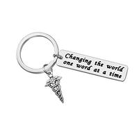Baipilu Speech Language Pathologist Gift Teacher Speech Therapist Gift Keyring Language Pathologist Keyring Autism Awareness Keyring Gift Appreciation Gift Thank You Gift Christmas Graduation Gift