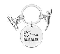 Baipilu Swimming Lovers Gifts Swimming Keyring for Women Men Her Him Inspirational Gift for Swimmers Encouragement Keychain for Swim Team Swim Coach Birthday Graduation Presents for Daughter Friends