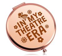Baipilu Theater Gifts for Women Girl Theater Compact Mirror Actor Gifts Theaters Lover Gift Drama Teacher Gift Rose Gold Makeup Mirror for Actor Drama Student Christmas Birthday Presents