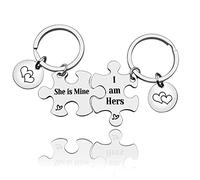 Baipilu Valentines Keyring Day for Couple Engagement Gift for Bridal Bride Lesbian Couple Gift LGBT Keyring for Women Wedding Anniversary Keychain Gifts for Wife Girlfriend Keychain Gifts for Her