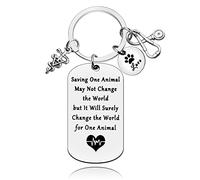 Baipilu Veterinarian Appreciation Keyring Gifts Vet Tech Thank You Keychain Gifts Animal Rescue Gift for Medical Veterinary Practitioner Vet Birthday Animal Lovers Gift Veterinary Nurse Assistant