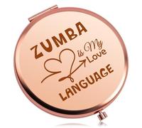 Baipilu Zumba Lover Gift Compact Mirror Zumba Gifts for Women Girl Friend Coworker Sister Dance Teacher Student Instructor Christmas Birthday Presents for Friend Fitness Coach Folding Makeup Mirror