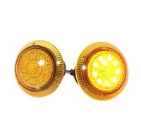 Baiqimv Side Marker Light 2pcs Round Shape Amber Yellow Full Front Fender Side Marker Light For Ford For Transit Connect Van Turn Signal Lamp 2010-2021(Yellow Lens)