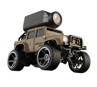 BAIR XS KF32 1:64 Mini RC Car with HD Camera, WiFi App Control, LED Lights, 2.4G Remote Control, Climbing Alloy Video Car, 15 Minutes Battery Life (Brown)