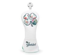 BAIRBRE Golf Club Covers White Lucky Clover Golf Head Covers Driver Covers Fariway Wood Headcover Hybrid Covers Leather Golf Headcover with Number Tag for All Brand
