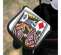 BAIRBRE Golf Putter Covers Mallet Putter Headcover Poker Diamond King Mallet Putter Cover with Magnetic Closure Golf Headcover for Most Brands