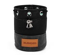 BAIRBRE Golf Valuables Pouch,Bucket Waist Design Golf Pouch Bag with Drawstrings Golf Tee Bag Pouch Leather Golf Tee Pouch Golf Ball Bag for Men Women, Black, Small (4.52 x 4.52 x 6 inches), Modern