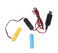 BAIRU 2pcs AA Batteries Eliminator,USB to 3V AA Battery Cable with Switch, for Toothbrush Lamp Toy AA Dummy Battery Adapter