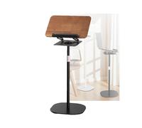 BAIRU Solid wood carbon steel 2-in-1 adjustable bracket for household books,music score,tablet stand,neck protection,hands-free office,learning,cooking,multifunctional stand(Schwarz,91-159cm)