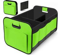 bairuibin Car Boot Organiser for Citroën C5 X (E43 2022-2025 2026), Foldable Heavy Duty Boot Storage Box, Multi-Compartment Car Tidy Bag with Side Pockets,Green