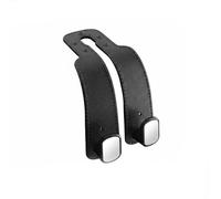 bairuibin Car Headrest Hook for Polestar 3 (P519 2024-2025 2026), Suede Leather Seat Organizer Hanger, Double Hook Stable and Anti-Shake, Hands-Free, Robust Interior Storage Design,Black