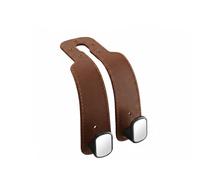 bairuibin Car Headrest Hook for VW ID. Buzz (EB 2022-2025 2026), Suede Leather Seat Organizer Hanger, Double Hook Stable and Anti-Shake, Hands-Free, Robust Interior Storage Design, Brown