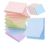 BAISEN 1050 Pieces Pastel Sticky Notes (76x76mm) - Removable Colored Self Adhesive Square Memo Pads for School Office Home Supplies -15 Pads/5 Colors
