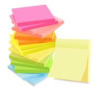 BAISEN 1050 Pieces Sticky Notes (76x76mm) - Removable Colored Self Adhesive Square Memo Pads for School Office Home Supplies -15 Pads/8 Colors