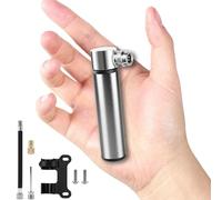 BAISEN Mini Bike Pump - Aluminum Bicycle Pump, 4.72" Hand Cycle Pump for Presta & Schrader Valves, Portable Bike Tyre Pump Fast Inflation Mini Air Pump - Small Bike Pump (Titanium)