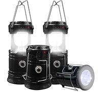 BaishenglinMotor Solar LED Camping Lantern, Solar DC Rechargeable Portable Folding LED Lanterns Flashlights for Indoor Outdoor Home Emergency Power Outage Hurricane Supplies 4-Pack