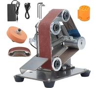 Baisiky Mini Belt Sander-Electric Bench Grinder Grinding Machine, 7 Adjustable Speed Grinder Polisher Knife Sander Tool for DIY Woodworking, Metal, Knife Making
