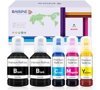 BAISINE 102 Ink Compatible with 104 Ink Bottle Multipack, Replacement for Epson Ecotank ET-2810 ET-2812 ET-2820 ET-2830 ET-2860 ET-2861 ET-2850 ET-2856 ET-3850 ET-4850 ET-4700 ET-4800 ET-2710 ET-2750
