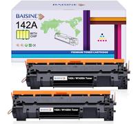 BAISINE 142A Toner Cartridge With Chip Compatible with HP 142A W1420A Toner | Compatible for HP LaserJet M110W M110, MFP M140 M140W 142X W1420X (2 Black)