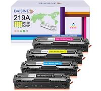 BAISINE 219A Toner With Chip Compatible for HP 219A W2190A Toner Cartridges for HP Color LaserJet Pro MFP 3302FDW 3302SDWG 3302FDNG 3302FDWG 3302SDW 3302FDN 3202DW 3202DN Black Cyan Magenta Yellow