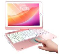 Baisla for iPad 9th/8th/7th Gen Keyboard Case, 360 Rotating, Rose Gold | For iPad 9th/8th/7th Gen/Air 3rd/Pro 10.5, Hard-Shell Protection, Multi-touch Trackpad, 7 Modes,Rainbow Backlit,Pencil Holder