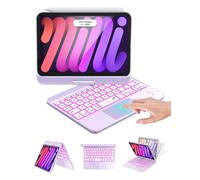 Baisla Keyboard Case for iPad mini 7/6, 8.3-inch, 360 Rotating, Purple