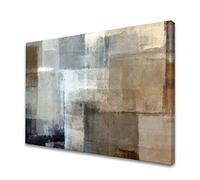 Baisuart A61269 Canvas Prints Abstract Wall Art Print Paintings Grey and Brown Stretched Canvas Wooden Framed for Living Room Bedroom and Office Home Decor Artwork XLarge 24x36inch