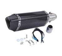 BAISUYA Universal Motorbike Muffler Exhaust 38mm 51mm Diameter Slip on Exhaust Pipe with Silencers 1.5" 2" Inlet With Removable DB Killer For Dirt Bike Street Bike Scooter ATV (Carbon fiber)