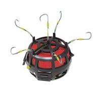 Bait Basket for Fishing, Floating Bait Container - 6 Hooks 360 Degree Rotating Fishing Jigs for Freshwater Fish Such as Catfish Tilapia and Carp for Fishing Adventures for Men and Dads