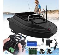 Bait Boat,500m Remote Control Fishing,2kg Load Fish Finder with GPS,2 Motors Auto Cruise Control,10000mah Battery,4 Hours of Battery Life,with Led Night Vision Light,10000mA ()