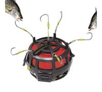 Bait Cage | Floating Bait Cage - 360 Degree Swivel with 6 Hooks for Tilapia Carp Fish Cat Adventures Camping Travel