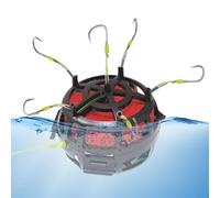 Bait Cage | Mounting Reverse Bottom | 360° Rotating Tray 6 Hooks for Tilapia Pike Carp Catfish Fishing Adventure Camping Gift Man Father