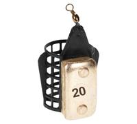 Bait Cage - Weighted Trap 10x8x4cm, Zinc Alloy Feeder, Durable Mesh Bait Holder Tool | Reservoir Hiking Camping Traveling Boat Trips l