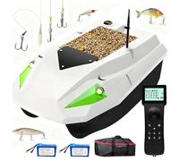 Bait Fishing Boat with GPS and Night Lights, Features 100-point Positioning and Large Bait Compartment with 2.5kg Load Capacity, Includes 2 Batteries