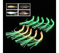 Bait for de - Bait Set with Hook That in the Dark 4.5 cm, Reflective Tail 5 Pieces, Freshwater Predator Fish Catching AC Silicone Skin Wire