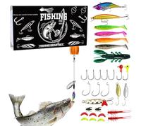 Bait for Perch | Christmas Hook Swimming Bait - Trout Bass Bait Set - for Saltwater Lakes Rivers Boats Shore Kayaks Trout Catfish Carp Salmon Angler