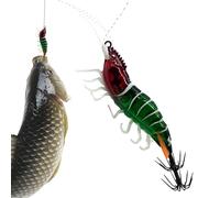 Bait for Squid, 8 cm Slow Sinking with Octopus | Phosphorescent Realistic Design of Artificial Shrimp for Deep Sea - From To Trolling for Fresh and Salt Waters