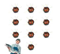 Bait Holder, Cage with Flip Bottom and 6 Hooks, 360 Degree Rotating Equipment for Lakes, Rivers, Ponds and Carp