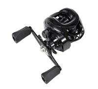 Bait Net Fishing Reel, Shiny Black Metal Device, Twelve Centimetres Compact, Smooth Casting Spool, Two Hundred Grams Lightweight All-Purpose Equipment for Raft Bait Fishing Pools